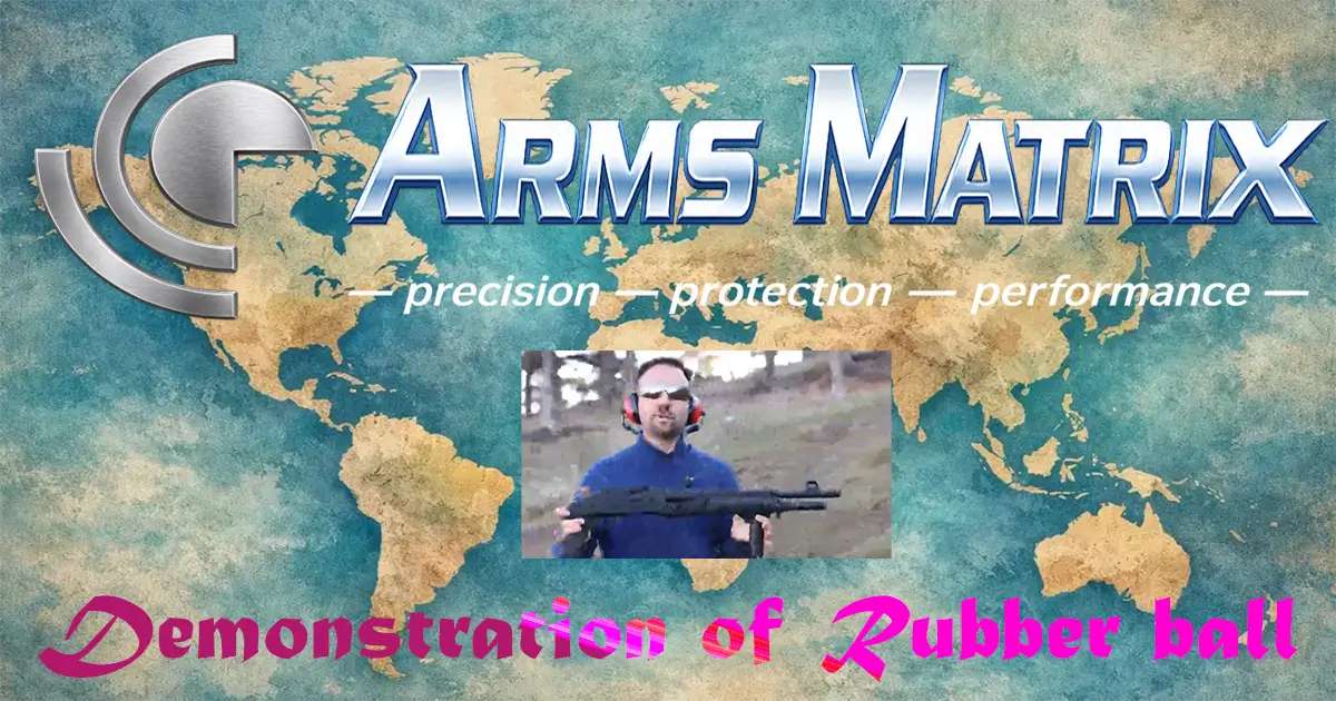 12 bore rubber ball video demo of Arms Matrix