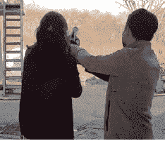 six shots tear gas shell launcher and pistol type gas pauncher firing