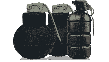 Multi effect grenade Teargas Hand Grenade Kinetic Projectile Random Movement CS Grenade flash bang and stun grenade also signal flare